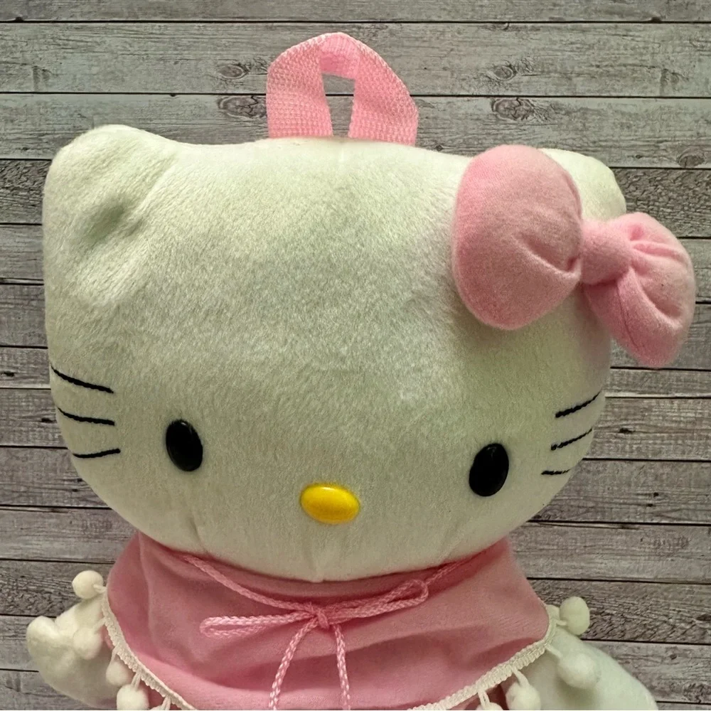 Hello Kitty Pink and White Plush Backpack Girls